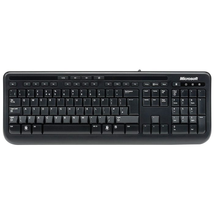 Microsoft 600 Wired USB Full-Size Spill-Resistant Keyboard